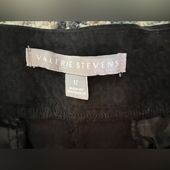 Valerie Stevens Cheetah Print Black Dress Trousers Size 12 Petite - Picture 5 of 8